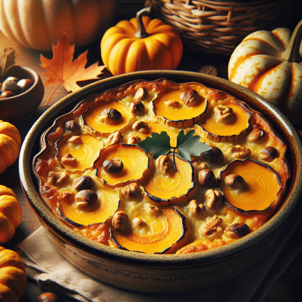 gratin de courge et châtaignes