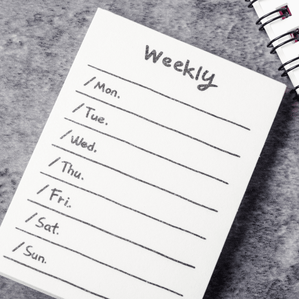 Organisation familiale weekly planer