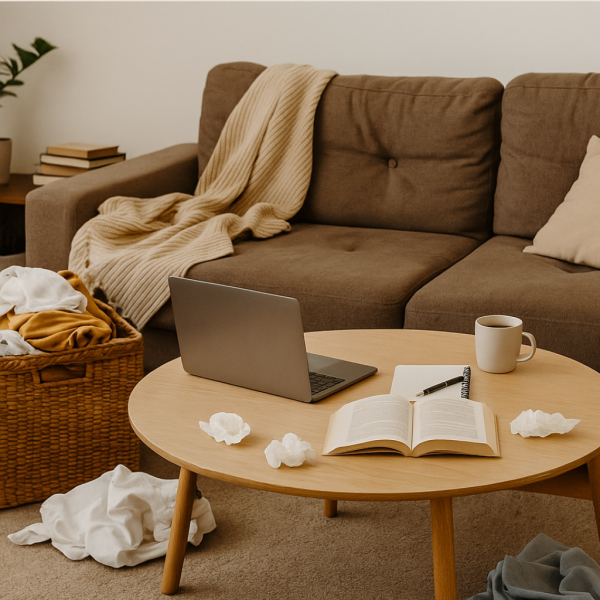 pourquoi avoir honte de son intérieur ? photo d'un salon où il y a de la vie