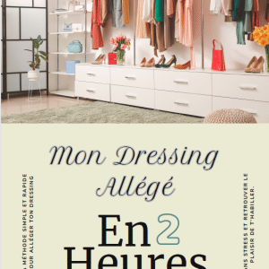 Couverture de l'ebook avec son titre et un dressing bien rangé