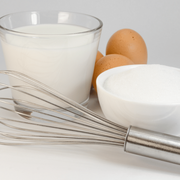 ingrédients pour faire la crème aux oeufs