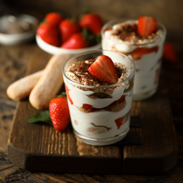 verrines de tiramisu aux fruits rouge