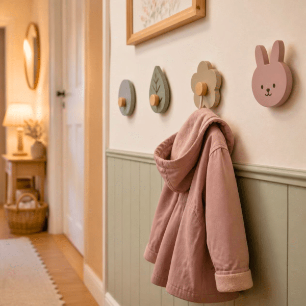 porte manteau à hauteur d'enfant pour faciliter le rangement