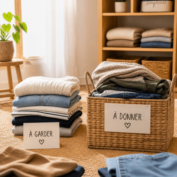 Tri des vêtements pour organiser son dressing